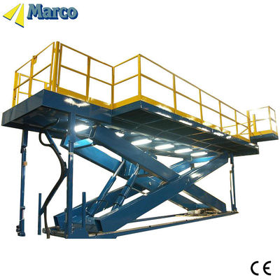 Aanpassing Hydraulisch aangedreven aanpasbare Marco Twin Scissor Lift Table met Guardrail